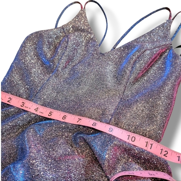 Xscape Metallic Shimmer Fit & Flare Cocktail Party Mini Skater Dress‎ Size 0 - Picture 10 of 13
